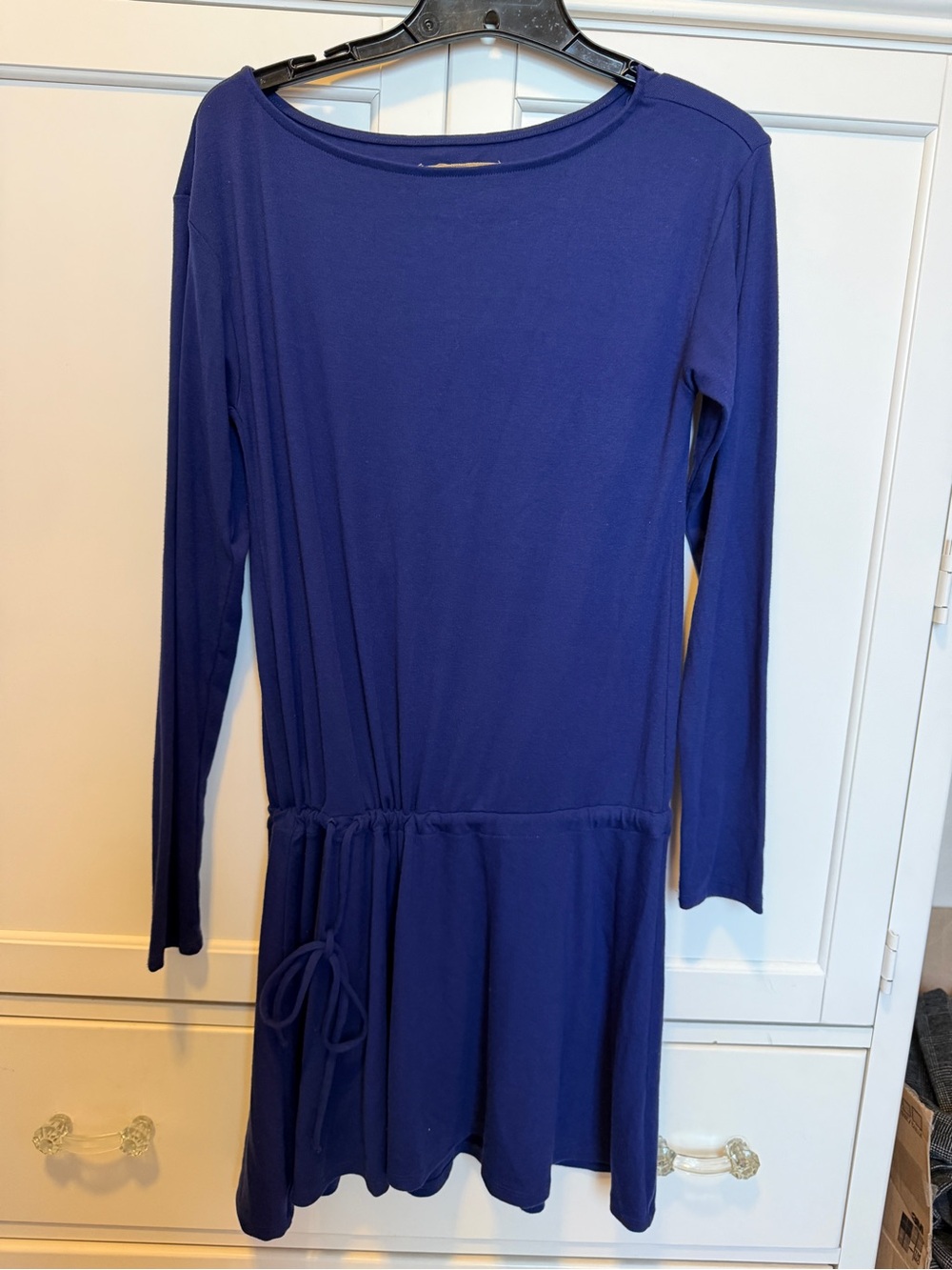 Free People Long Sleeve Royal Blue Drawstring Waist Dress- NWT M